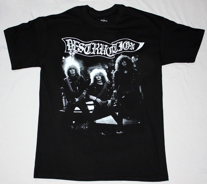 DESTRUCTION SENTENCE OF DEATH'84  NEW BLACK T-SHIRT
