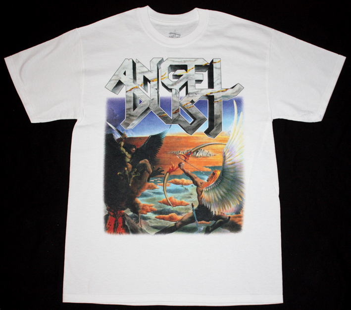 ANGEL DUST INTO THE DARK PAST'86 NEW WHITE T-SHIRT