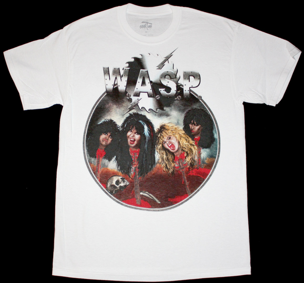 W.A.S.P. HEADS NEW WHITE T-SHIRT