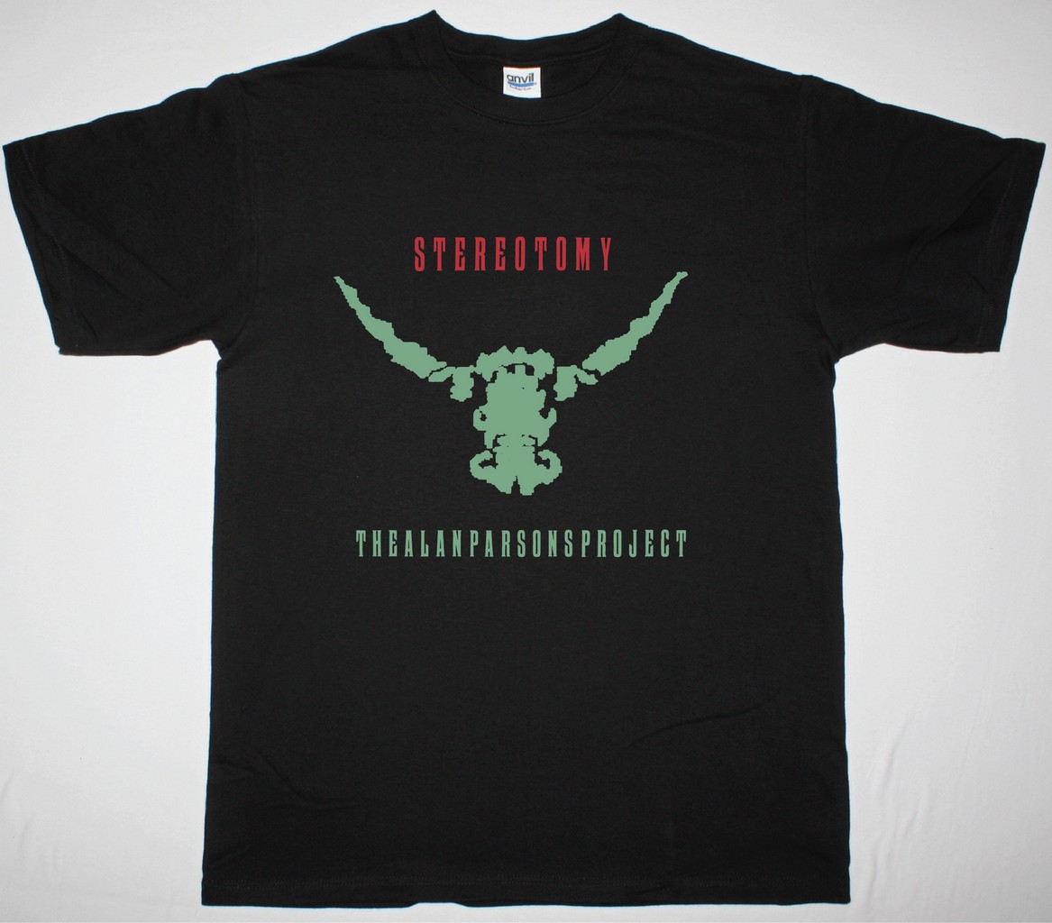 THE ALAN PARSONS PROJECT STEREOTOMY NEW BLACK T-SHIRT