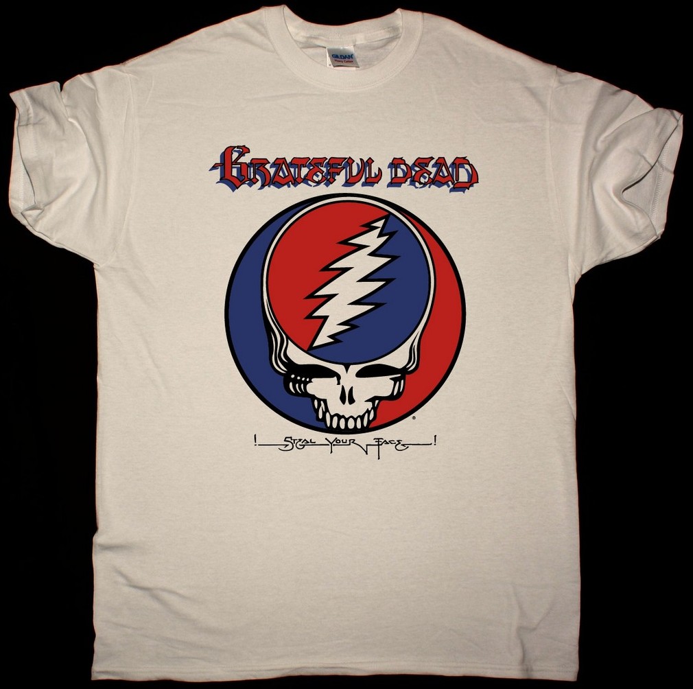 GRATEFUL DEAD STEAL YOUR FACE COVER NEW NATURAL T SHIRT