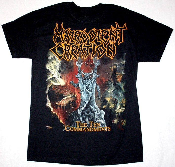 MALEVOLENT CREATION THE TEN COMMANDMENTS 91 NEW BLACK T-SHIRT