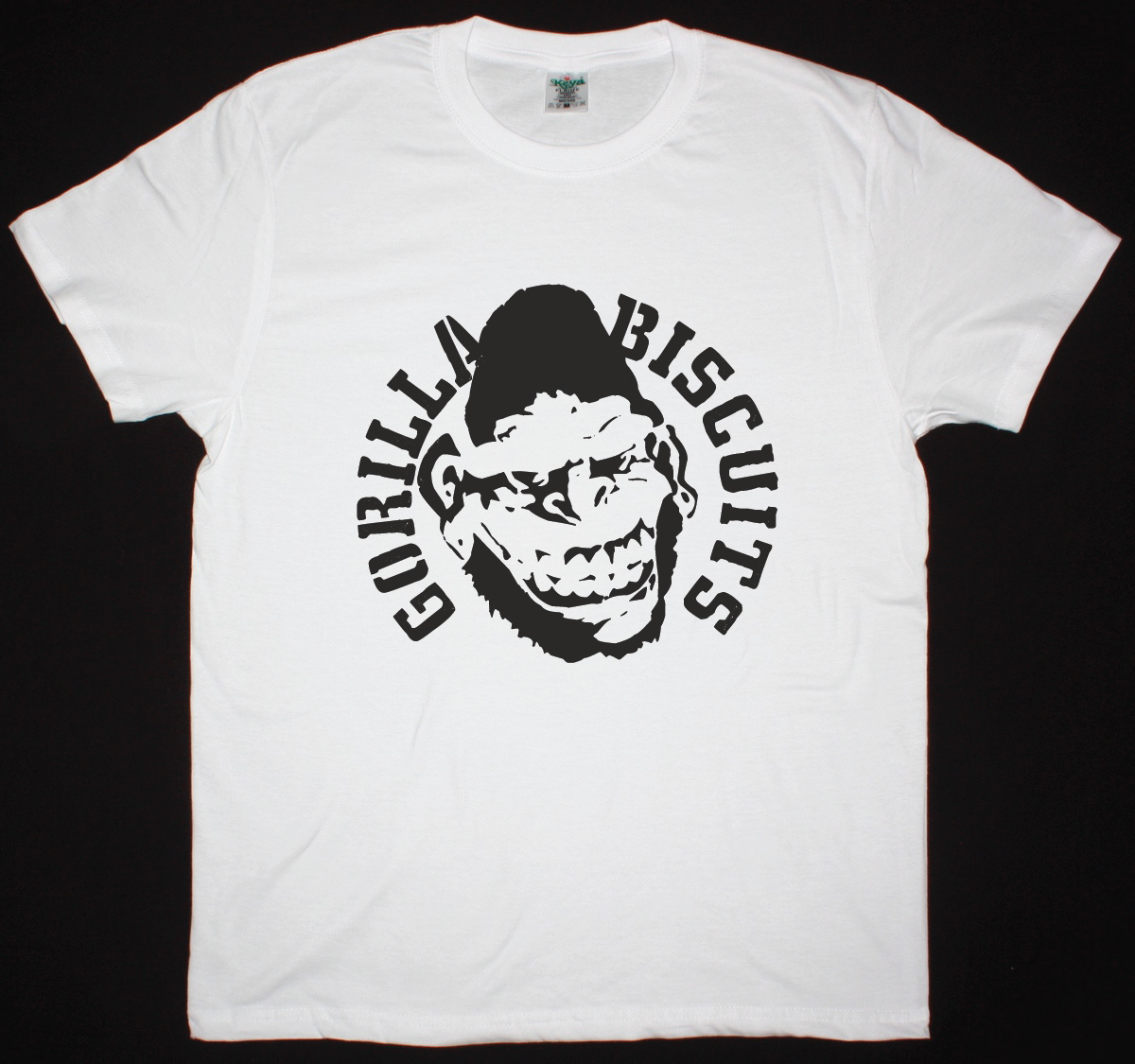 GORILLA BISCUITS STENCIL LOGO NEW WHITE T SHIRT