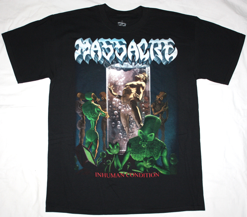 MASSACRE INHUMAN CONDITION '92 NEW BLACK T-SHIRT