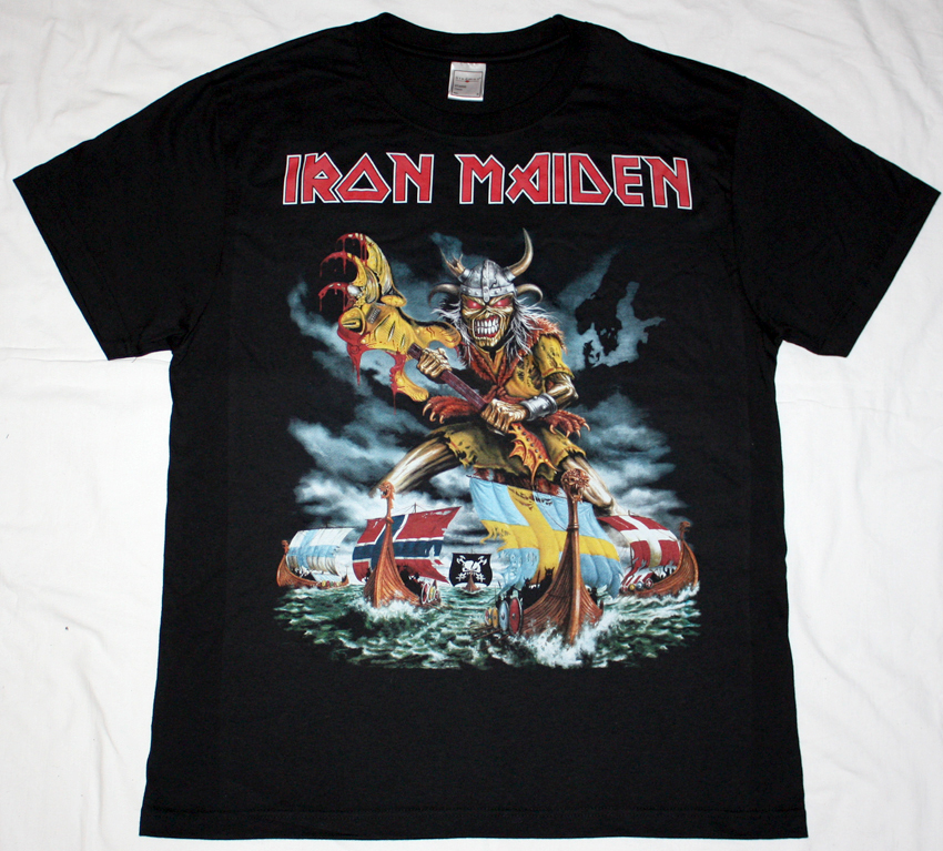 IRON MAIDEN SCANDINAVIAN ASSAULT NEW BLACK T-SHIRT