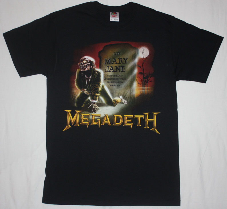 MEGADETH MARY JANE '88 NEW BLACK T-SHIRT