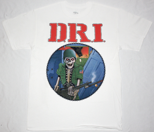 D.R.I. DIRTY ROTTEN'83 NEW WHITE T-SHIRT