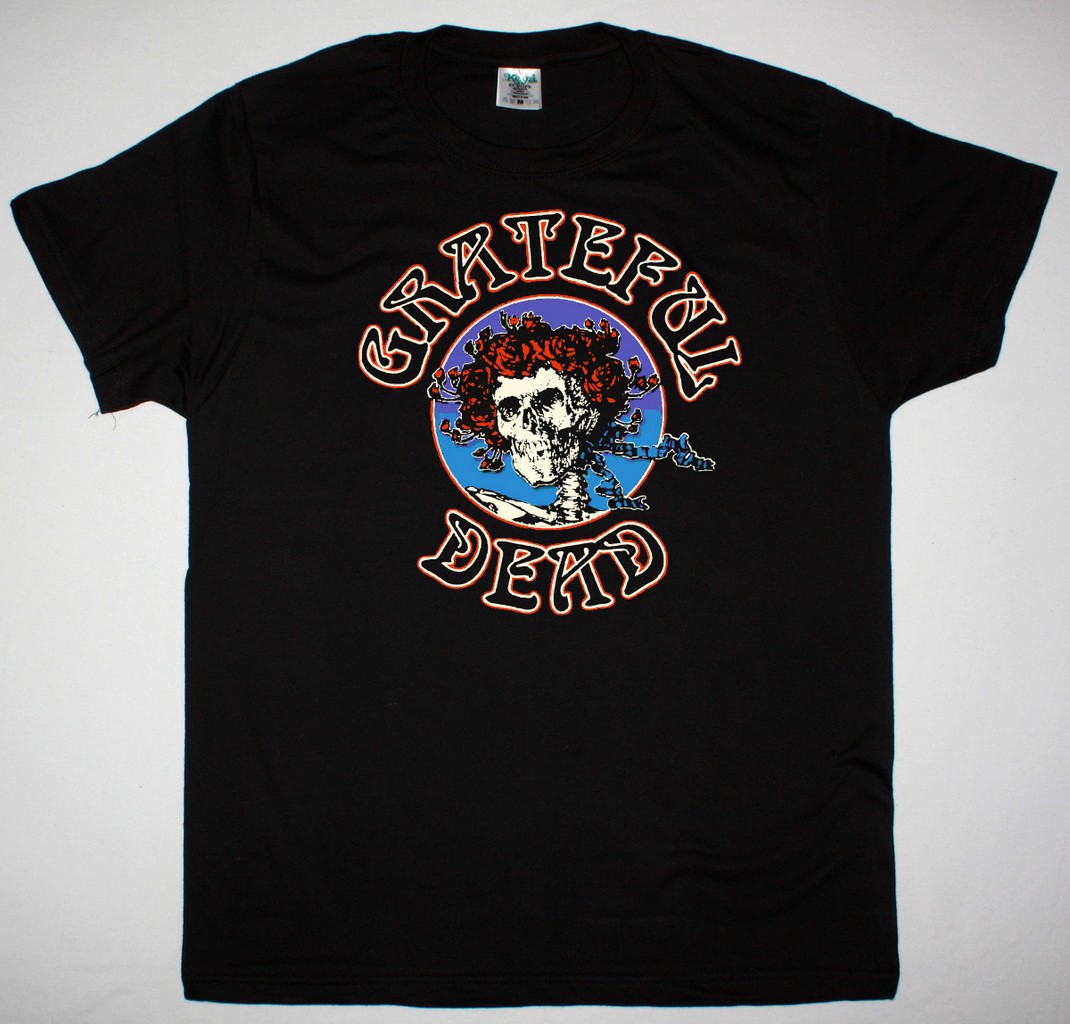 GRATEFUL DEAD LOGO SKULL NEW BLACK T SHIRT