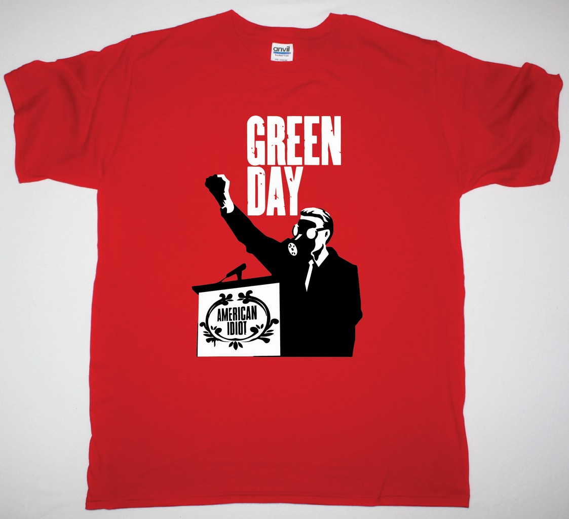 GREEN DAY AMERICAN IDIOT NEW RED T-SHIRT