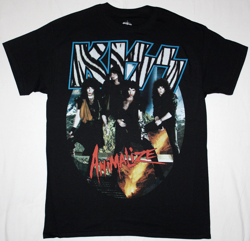 KISS ANIMALIZE '84 NEW BLACK T-SHIRT
