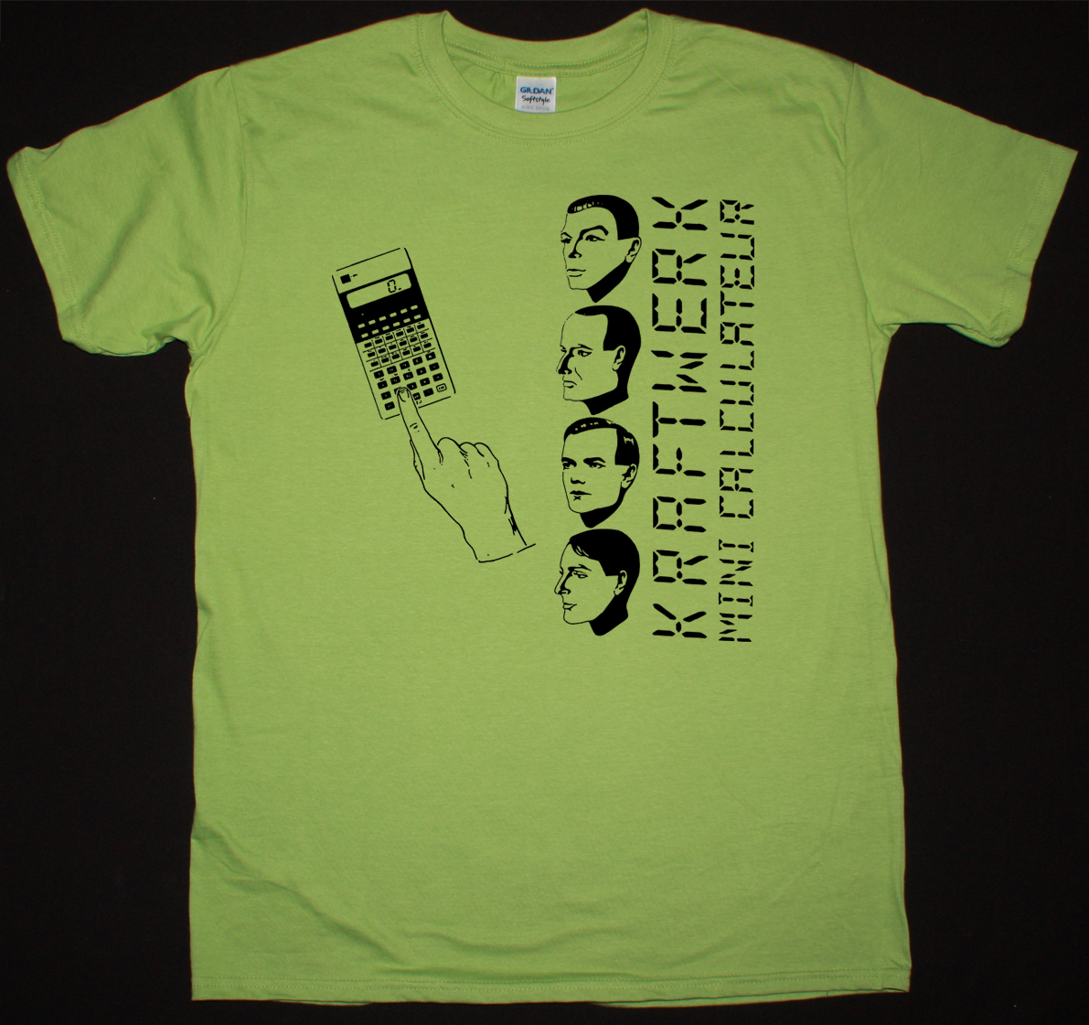 KRAFTWERK MINI CALCULATEUR NEW GREEN KIWI COLOR T-SHIRT