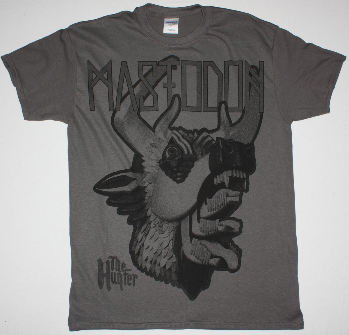 MASTODON THE HUNTER HEAD JUMBO PRINT NEW GREY T-SHIRT