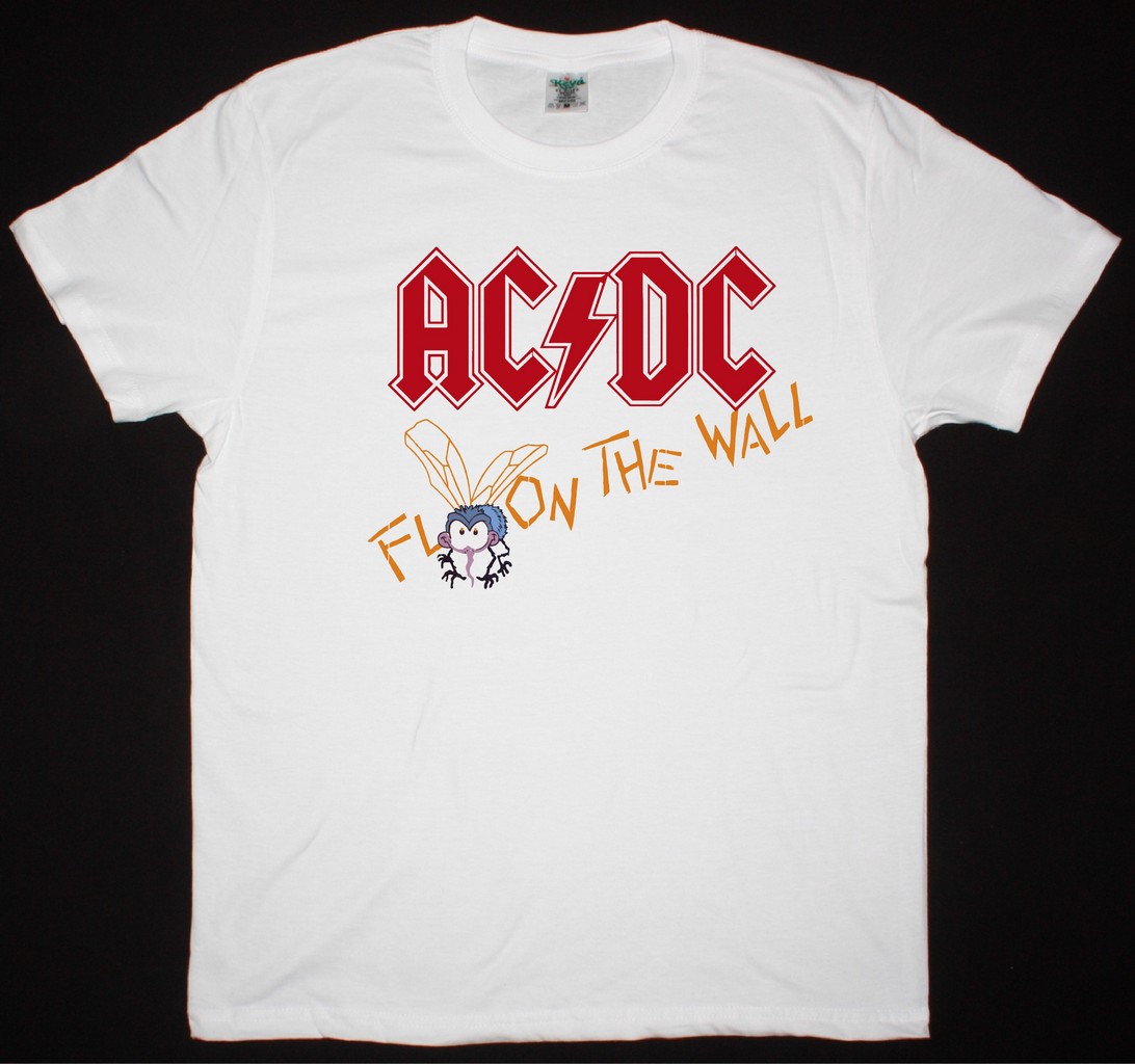 AC DC FLY ON THE WALL 1985 AC/DC NEW WHITE T-SHIRT