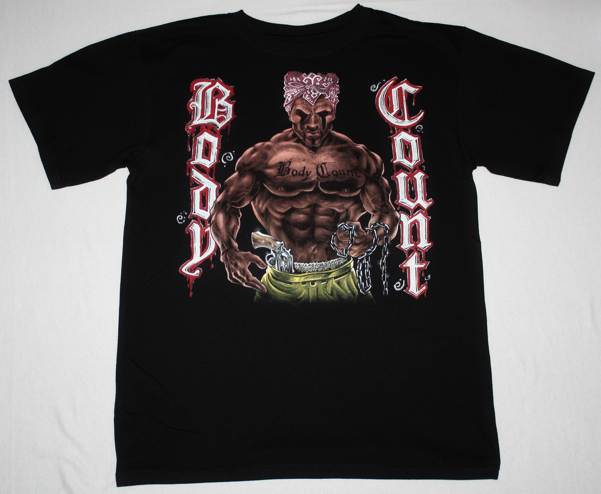 BODY COUNT COP KILLER'92 NEW BLACK T-SHIRT