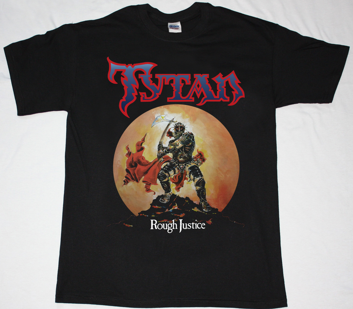 TYTAN ROUGH JUSTICE 1985 NEW BLACK T-SHIRT