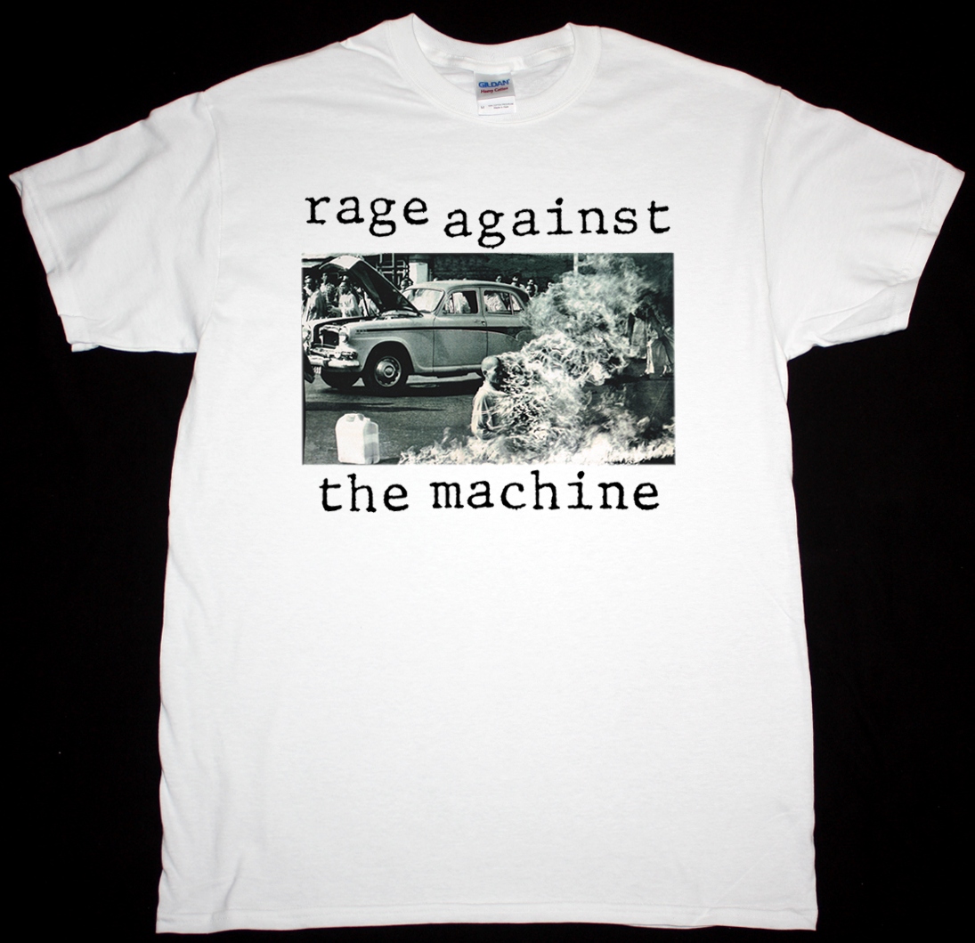 RAGE AGAINST THE MACHINE RATM 1992 NEW WHITE T-SHIRT
