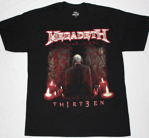 MEGADETH THIRTEEN 2011 NEW BLACK T-SHIRT