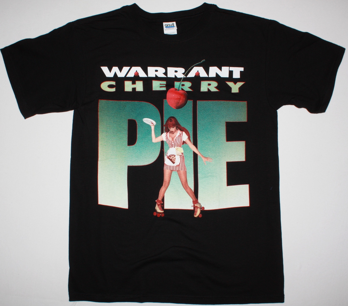 WARRANT CHERRY PIE 1990 NEW BLACK T-SHIRT