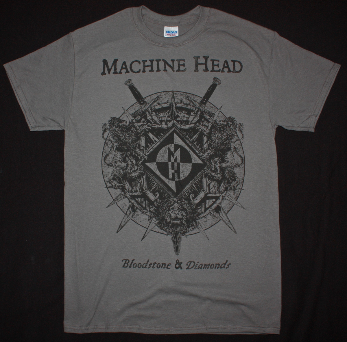 MACHINE HEAD BLOODSTONE & DIAMONDS 2014  NEW GREY T-SHIRT
