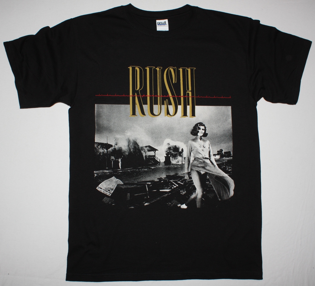 RUSH PERMANENT WAVES 80 NEW BLACK T-SHIRT