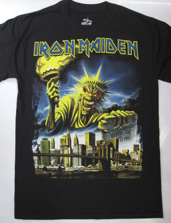 IRON MAIDEN SOMEWHERE BACK IN TIME-2 NEW BLACK T-SHIRT