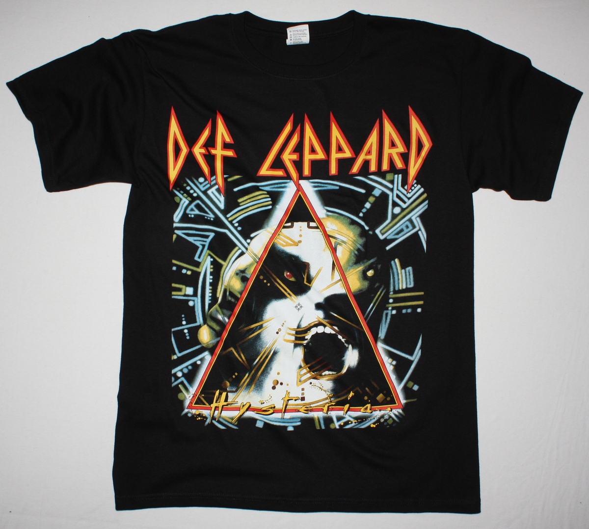 DEF LEPPARD HYSTERIA 87 NEW BLACK T-SHIRT
