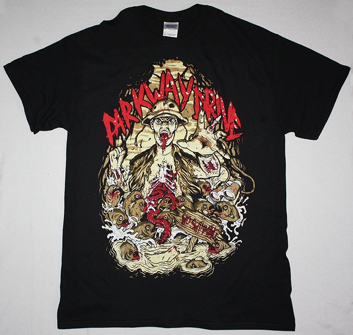 PARKWAY DRIVE PIRANHAS NEW BLACK T-SHIRT
