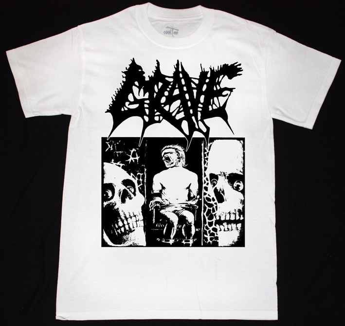 GRAVE TREMENDOUS PAIN'91  NEW WHITE T-SHIRT