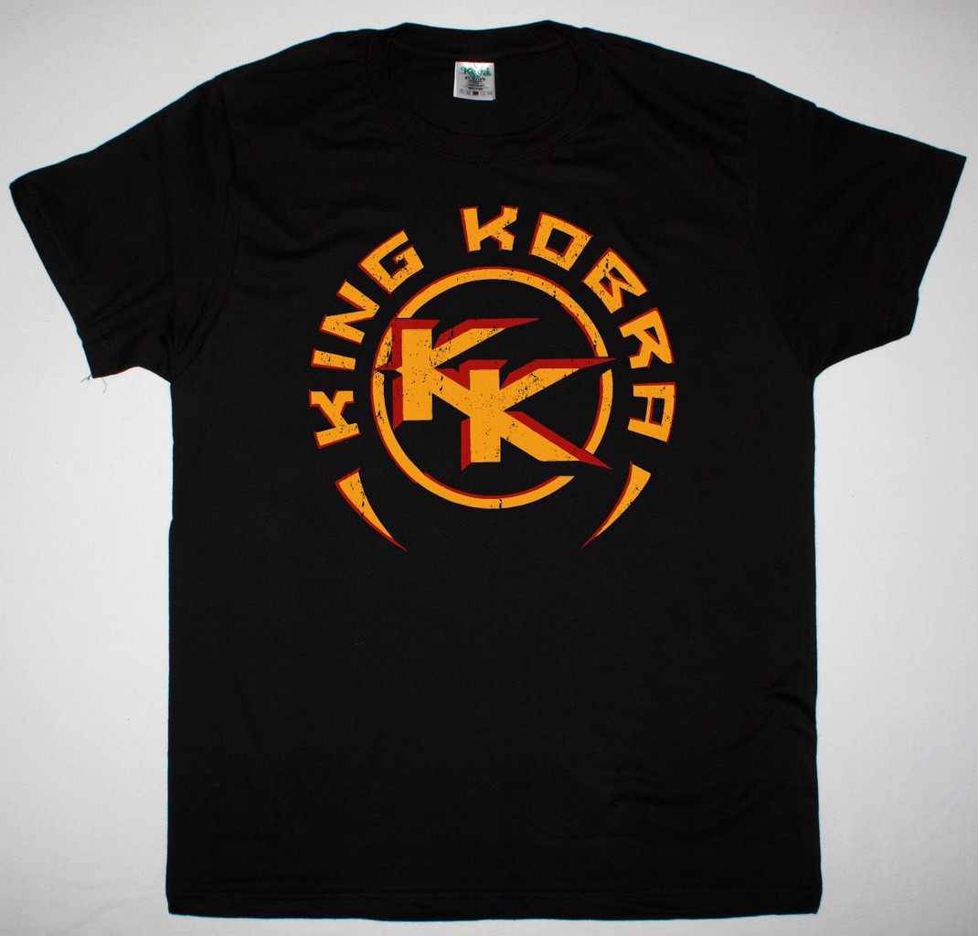 KING KOBRA LOGO NEW BLACK T SHIRT