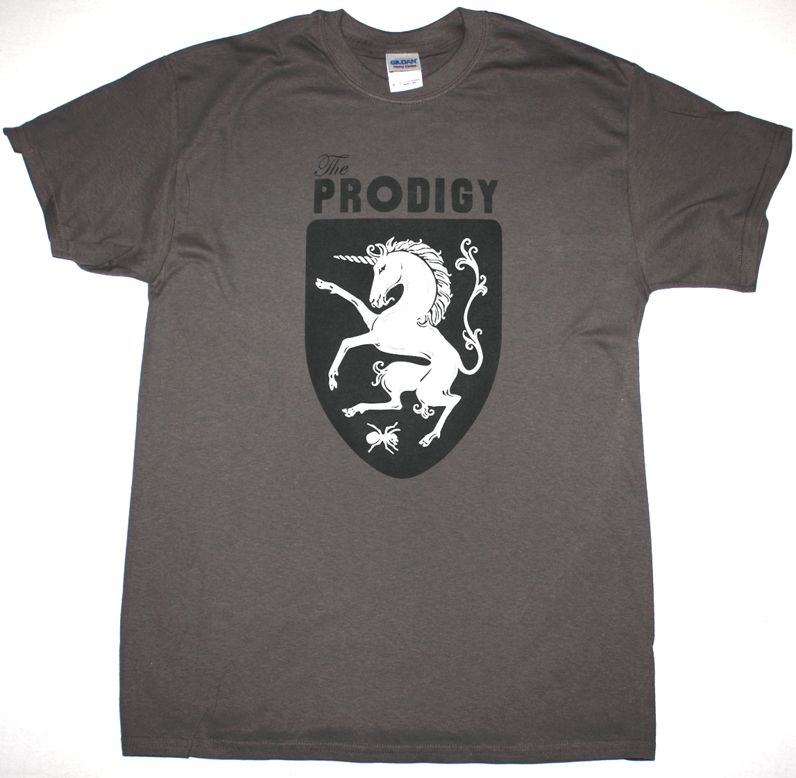 THE PRODIGY MEDIEVAL SHIELD LOGO GREY T-SHIRT