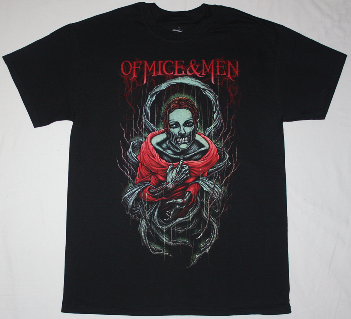 OF MICE & MEN RAIN GIRL NEW BLACK T-SHIRT