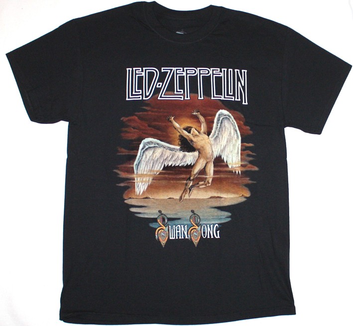 LED ZEPPELIN SWAN SONG NEW BLACK T-SHIRT