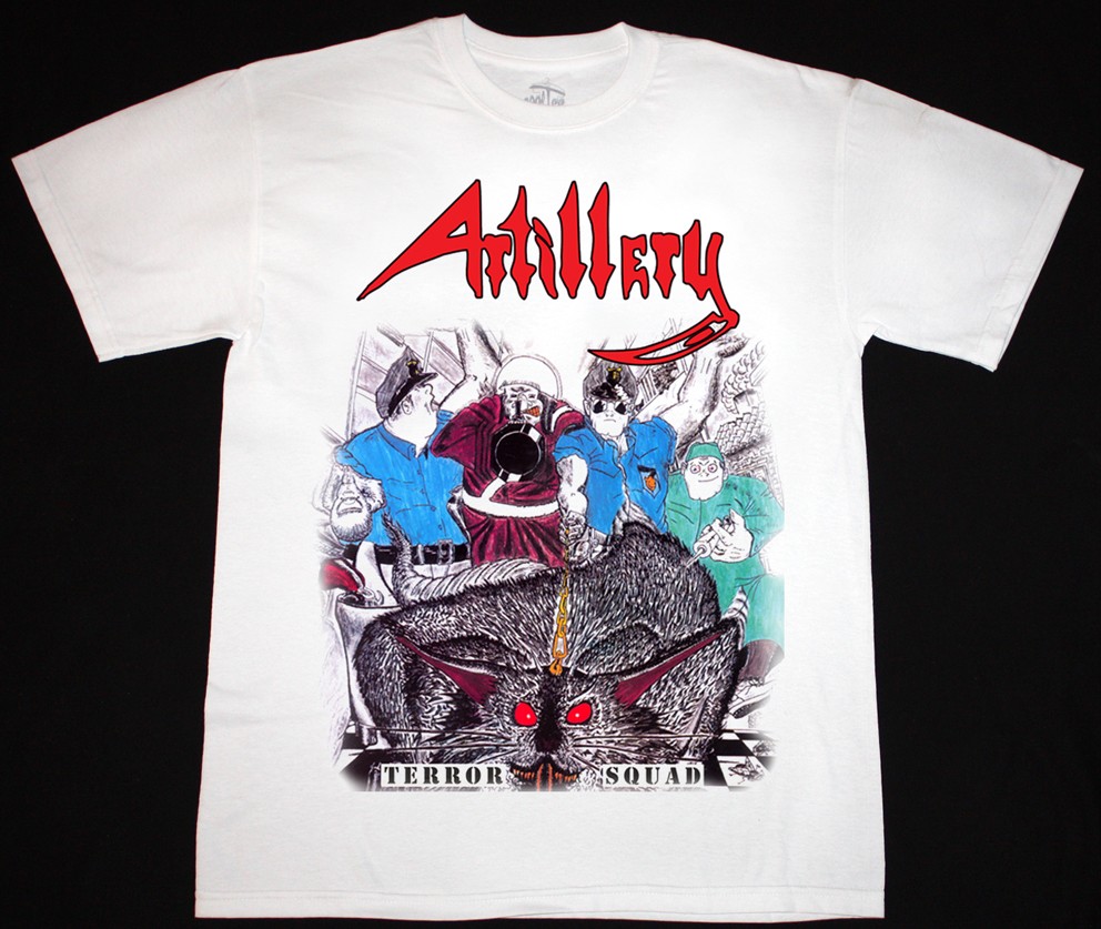 ARTILLERY TERROR SQUAD'87 NEW WHITE T-SHIRT