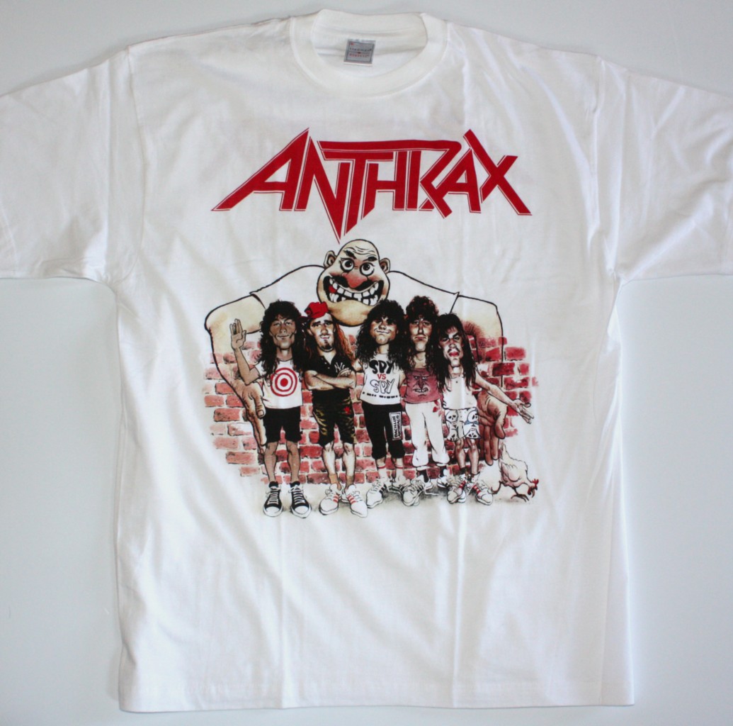 ANTHRAX STATE OF EUPHORIA CARTOON NEW WHITE T-SHIRT
