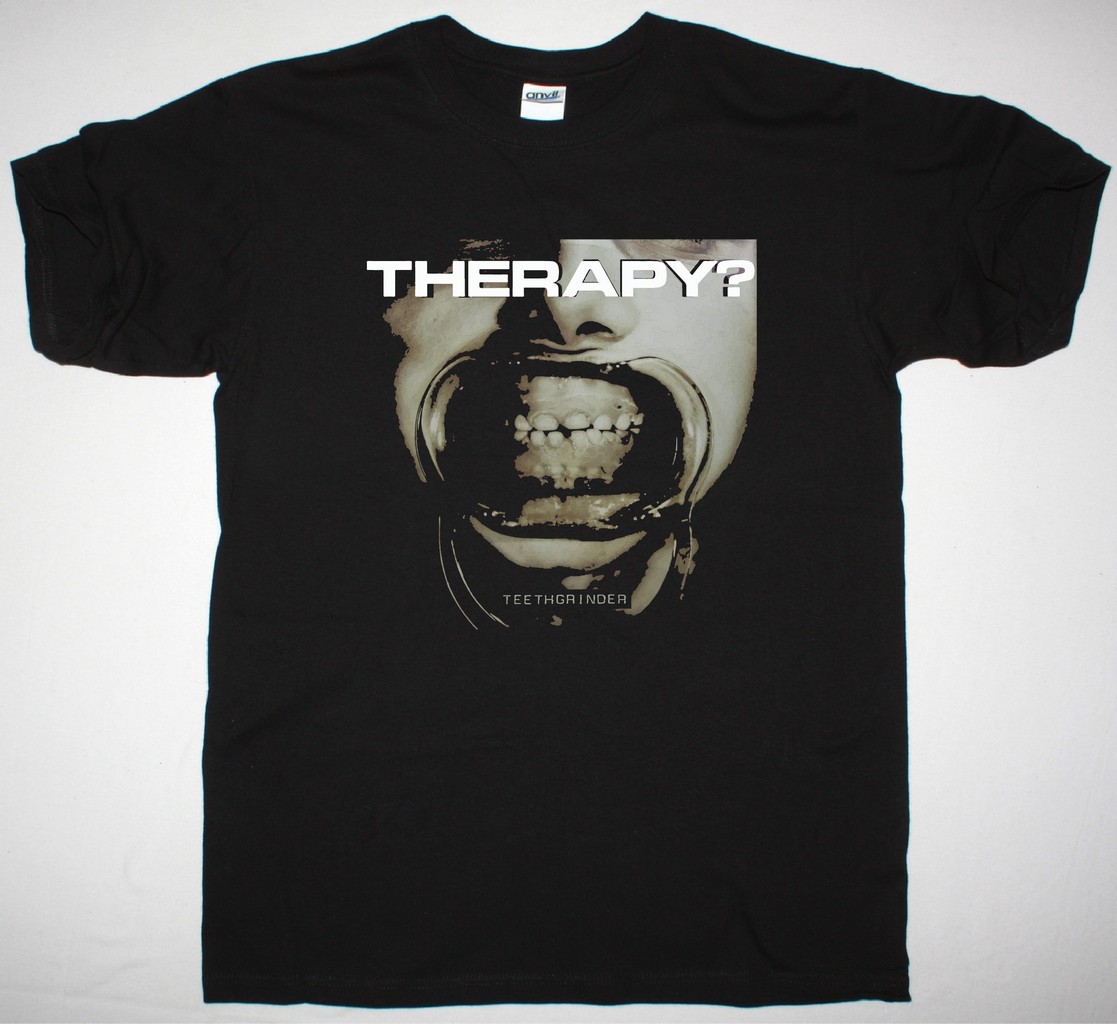 THERAPY TEETHGRINDER NEW BLACK T-SHIRT