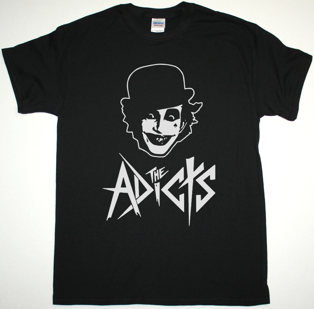 THE ADICTS JOKER NEW BLACK T-SHIRT
