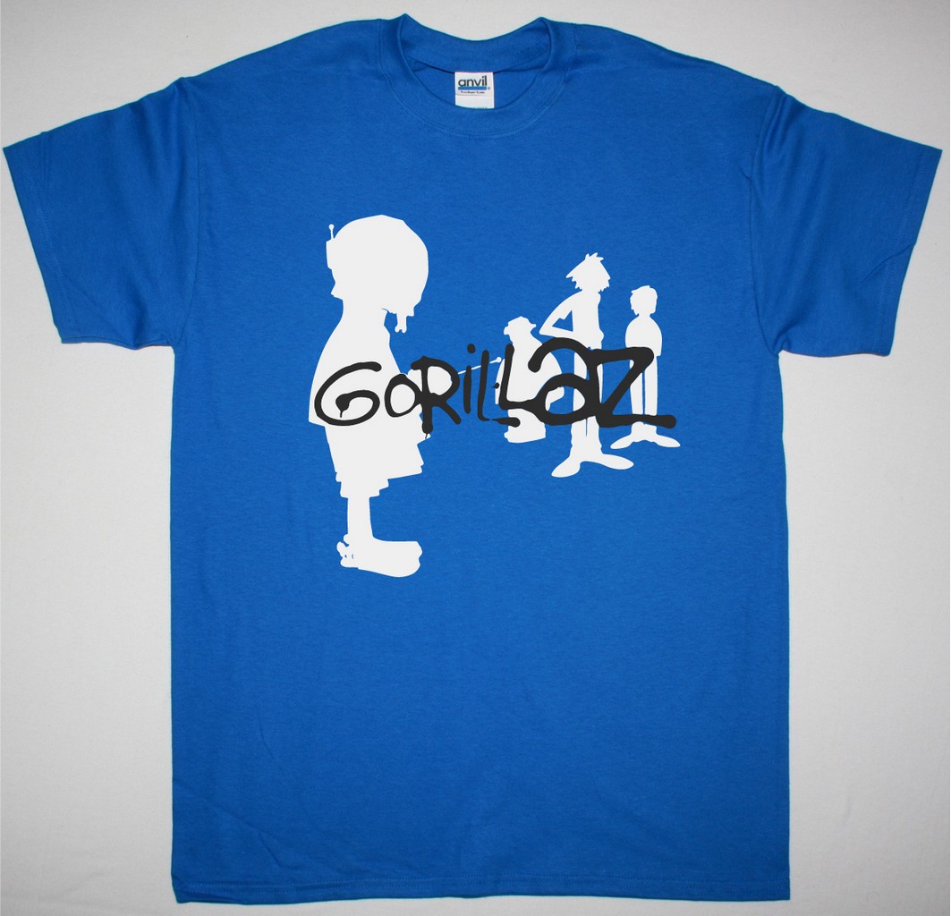 GORILLAZ SILOUHETTE NEW BLUE T SHIRT