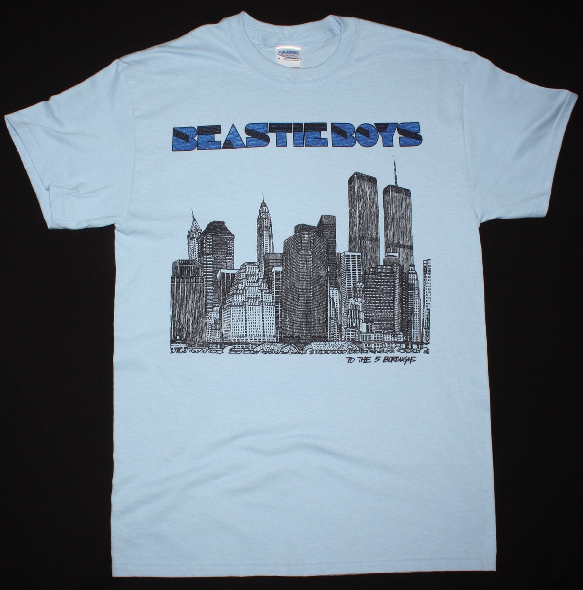 BEASTIE BOYS TO THE 5 BOROUGHS NEW LIGHT BLUE T-SHIRT