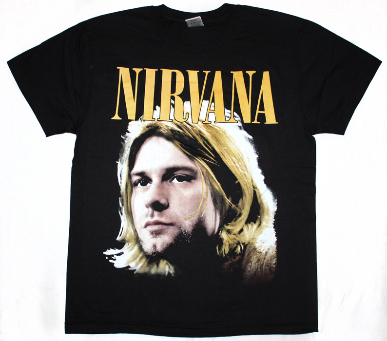 NIRVANA KURT COBAIN NEW BLACK T-SHIRT