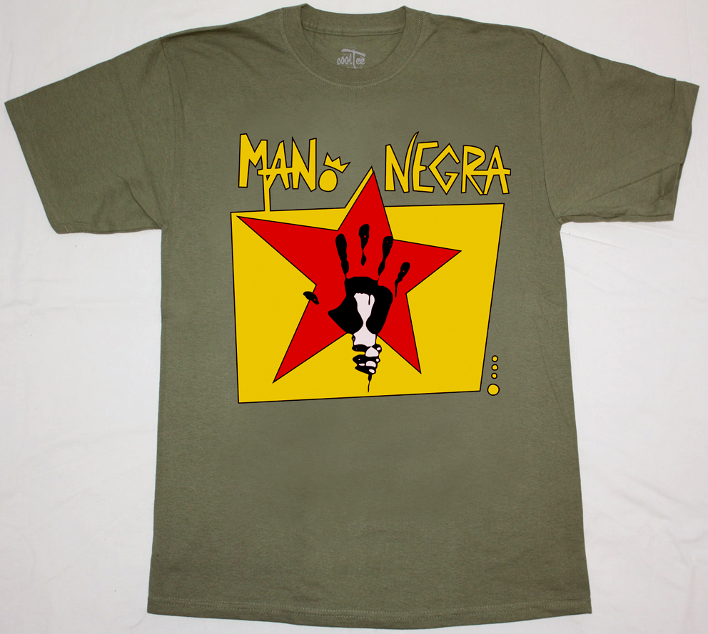 MANO NEGRA KING OF BONGO NEW MILITARY GREEN T-SHIRT