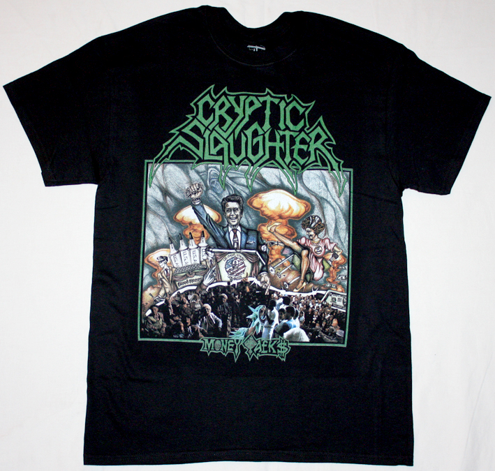 CRYPTIC SLAUGHTER MONEY TALKS 1987 NEW BLACK T-SHIRT