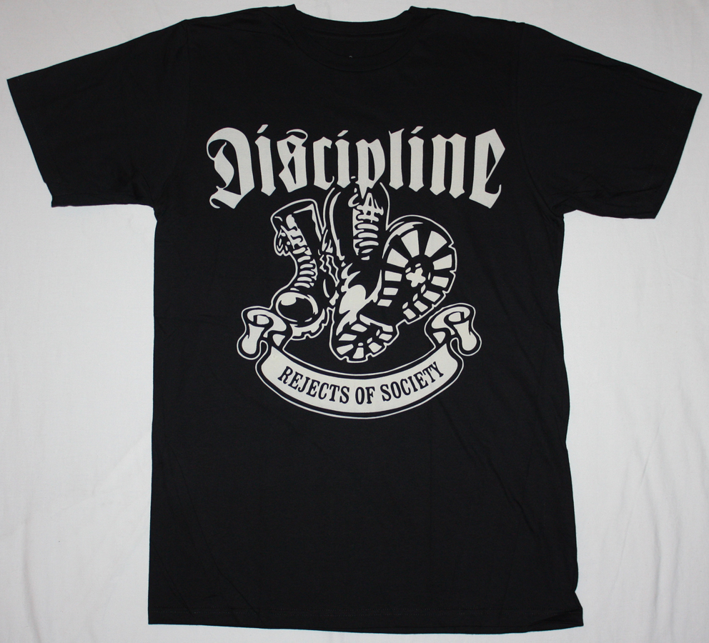 DISCIPLINE REJECTS OF SOCIETY'05  NEW BLACK T-SHIRT