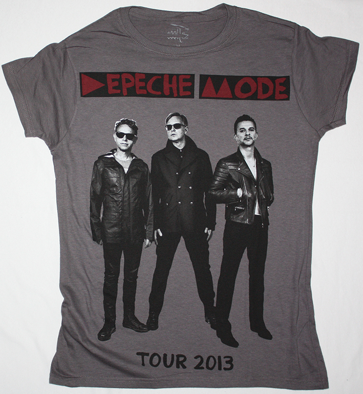 DEPECHE MODE BAND DELTA MACHINE TOUR 2013 NEW LADY GREY/CHARCOAL T-SHIRT