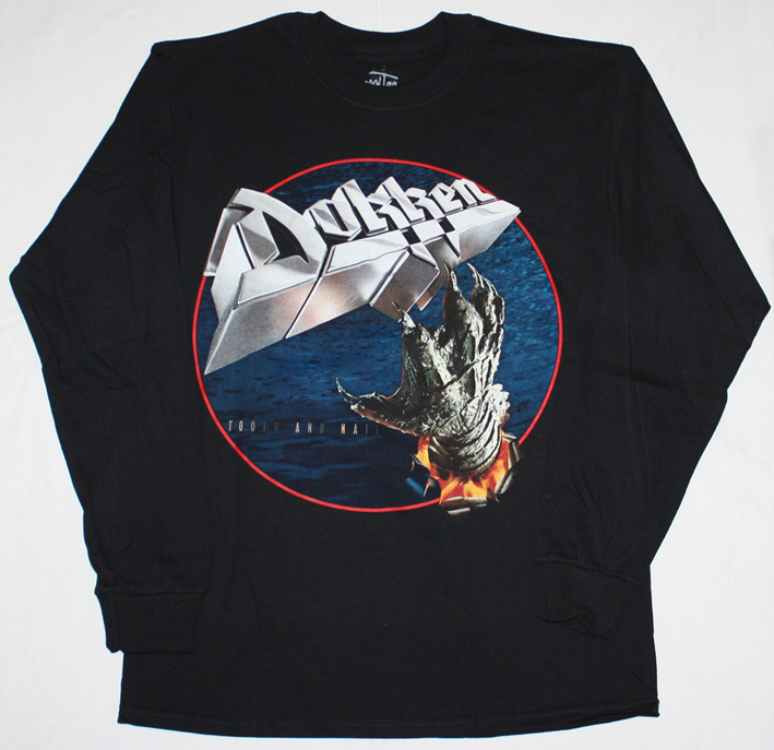DOKKEN TOOTH AND NAIL'84 NEW BLACK LONG SLEEVE T-SHIRT