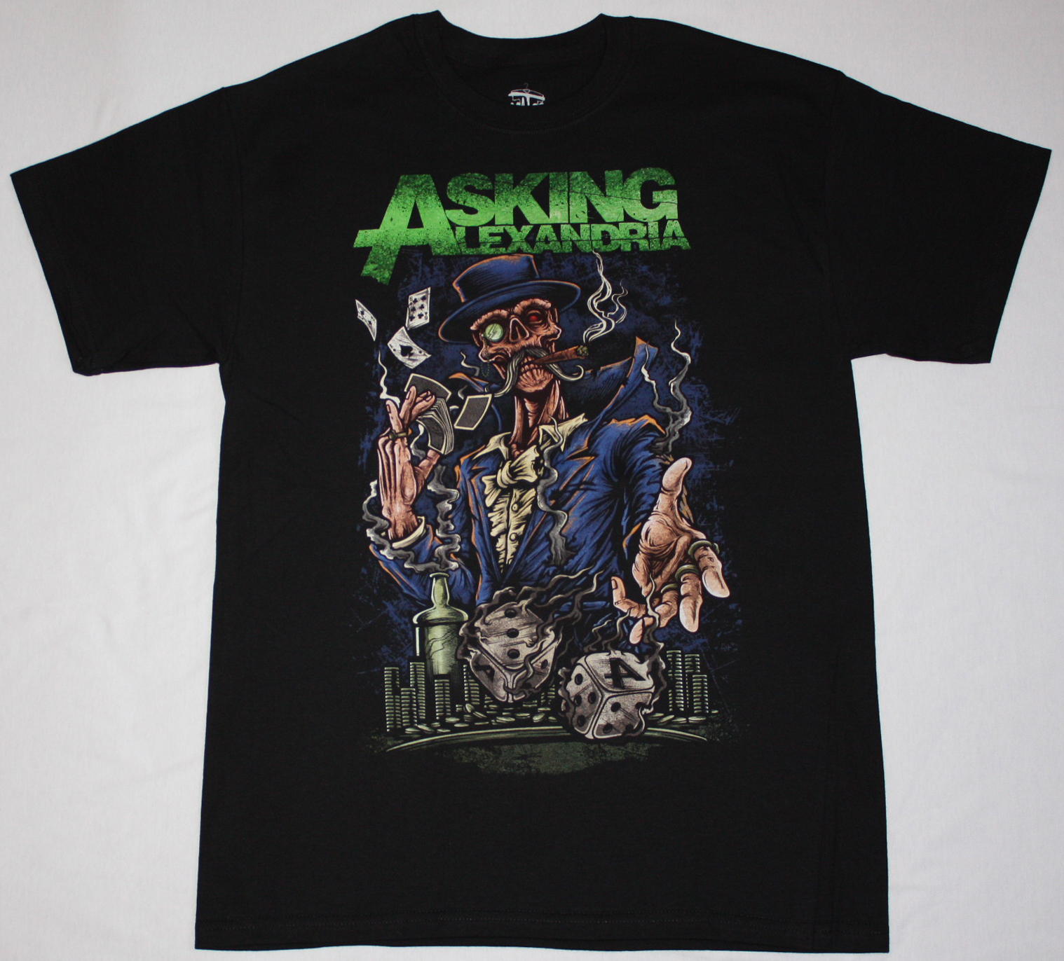 ASKING ALEXANDRIA DICE NEW BLACK T-SHIRT