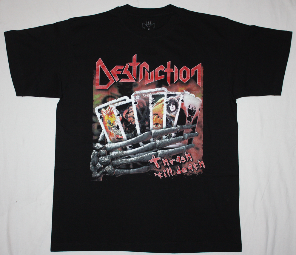 DESTRUCTION  THRASH TILL DEATH NEW BLACK T-SHIRT