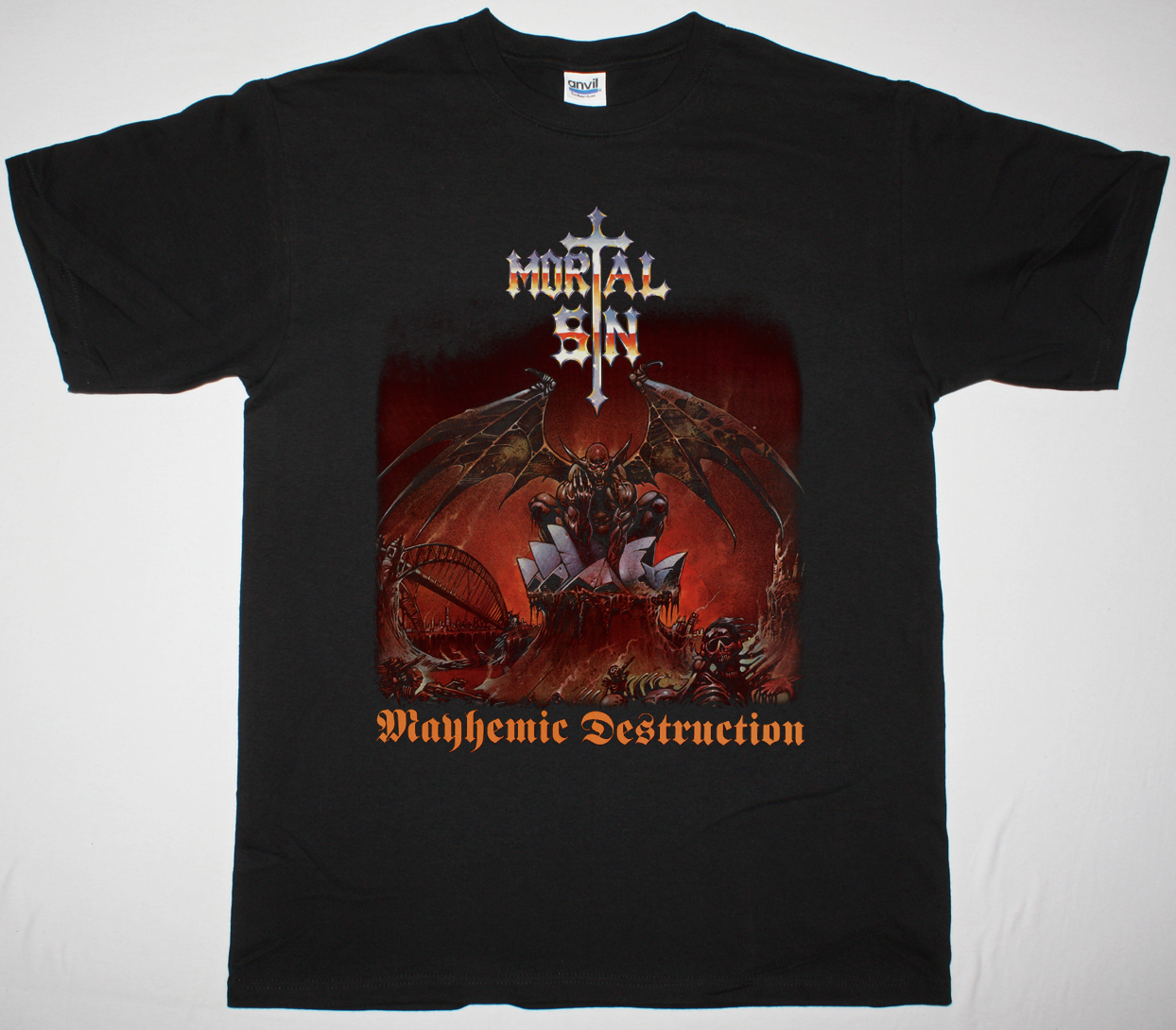 MORTAL SIN MAYHEMIC DESTRUCTION'86 NEW BLACK T-SHIRT