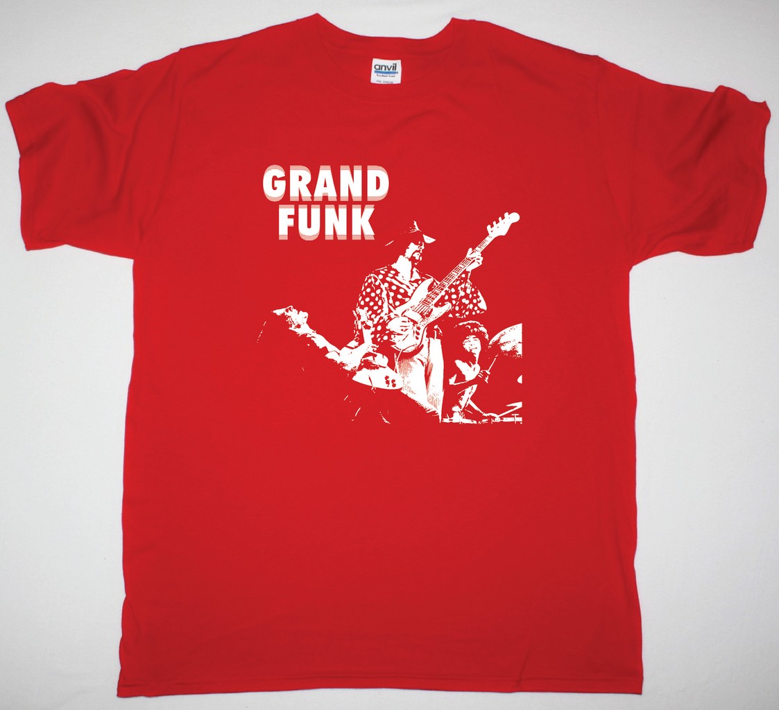 GRAND FUNK RAILROAD BAND NEW RED T-SHIRT