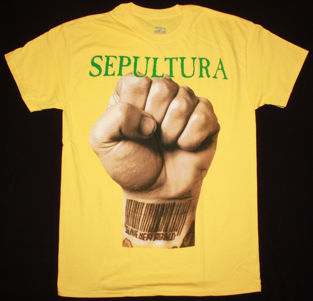 SEPULTURA SLAVE NEW WORLD'93 NEW YELLOW T-SHIRT