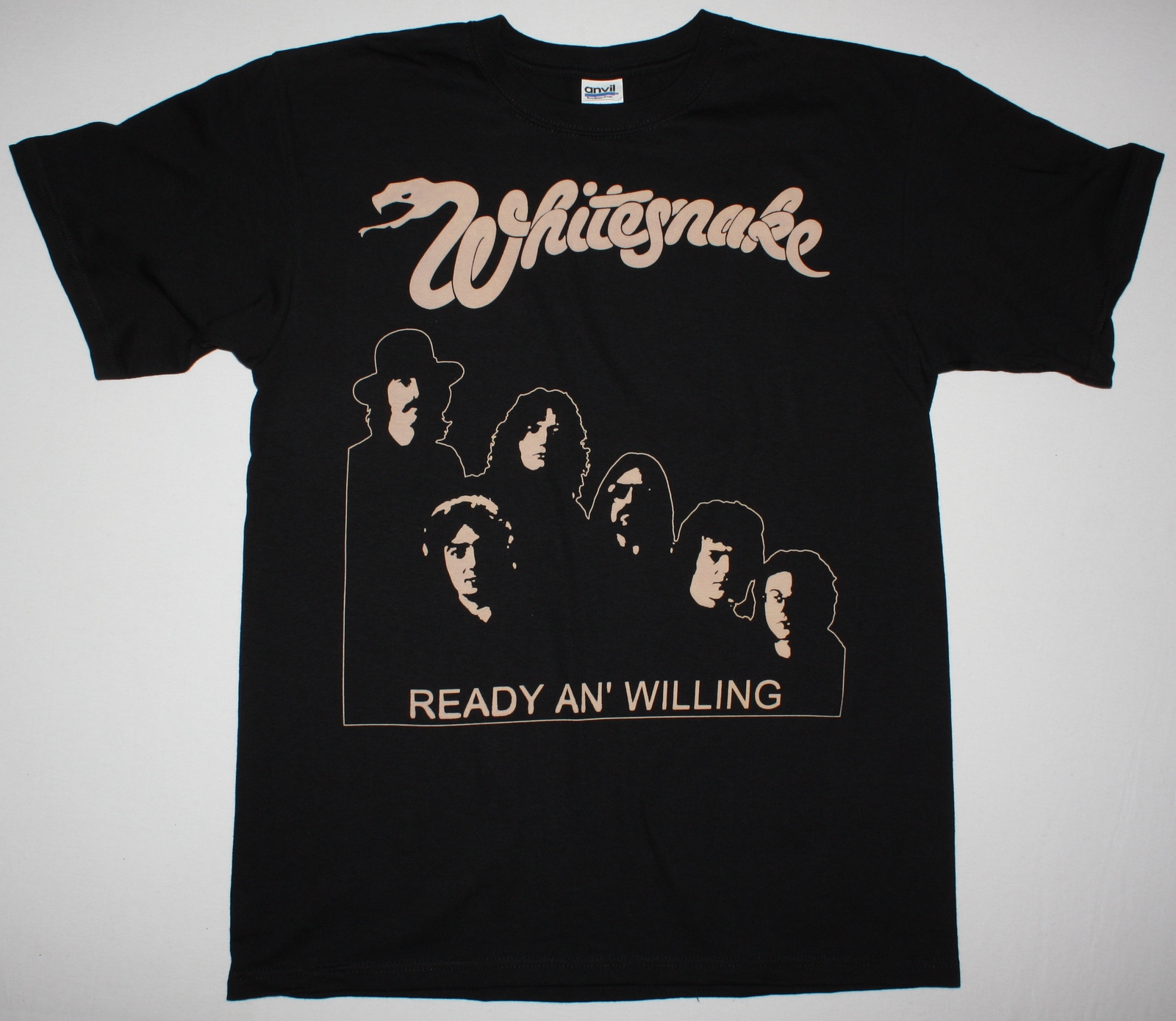 WHITESNAKE READY AN' WILLING 80 NEW BLACK T-SHIRT